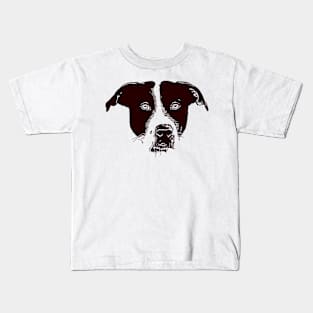 Black and White Dog Design Kids T-Shirt